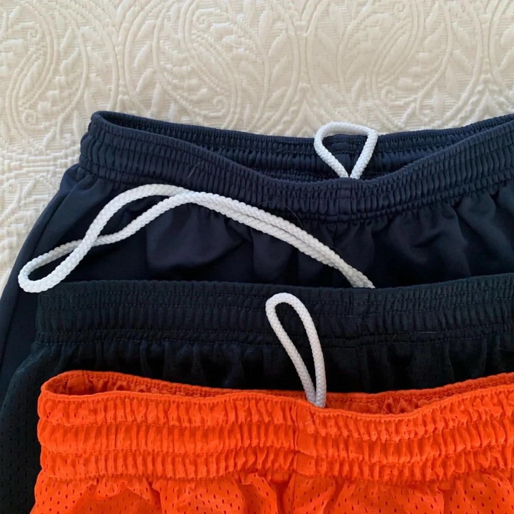 Lot of 3 Athletic Basketball Shorts Men S Boys XL Orange Blue